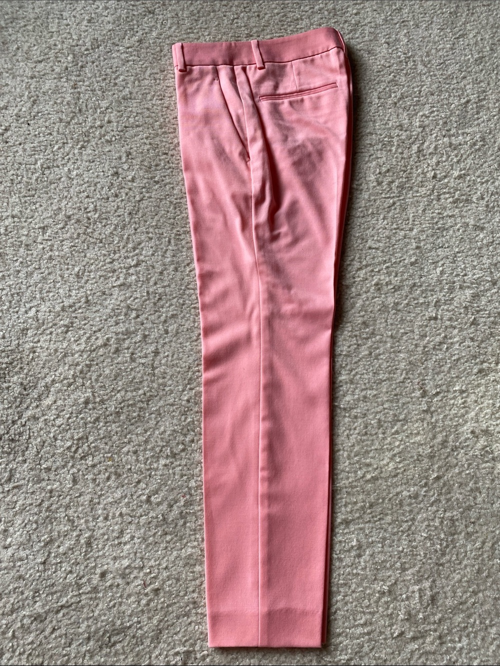 Theory elasticated wool classic trousers in pink, NWOT, size00